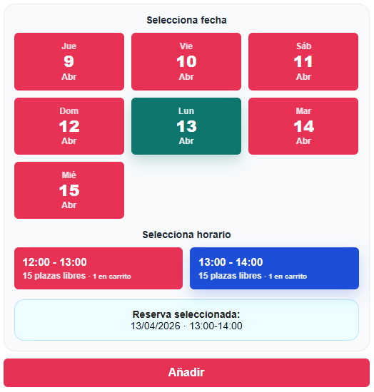 App reservas para gimnasios y centros deportivos con gestión de clases, visitas y asistencia